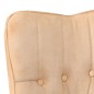 vidaXL Ohrensessel Creme Canvas-Material vidaXL Ohrensessel Creme Canvas-Material