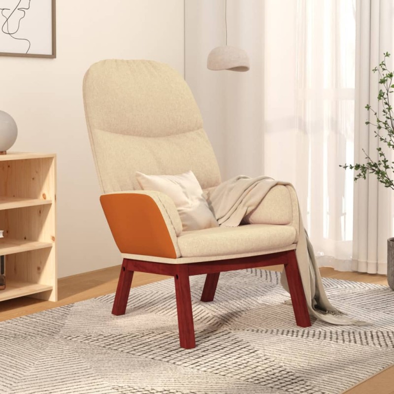 vidaXL Relaxsessel Creme Stoff vidaXL Relaxsessel Creme Stoff