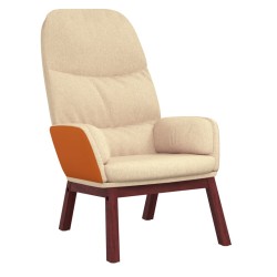 vidaXL Relaxsessel Creme Stoff