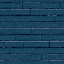 Good Vibes Tapete Brick Wall Blau