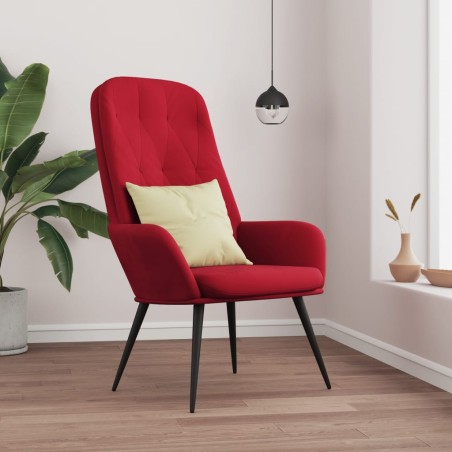 vidaXL Relaxsessel Weinrot Samt
