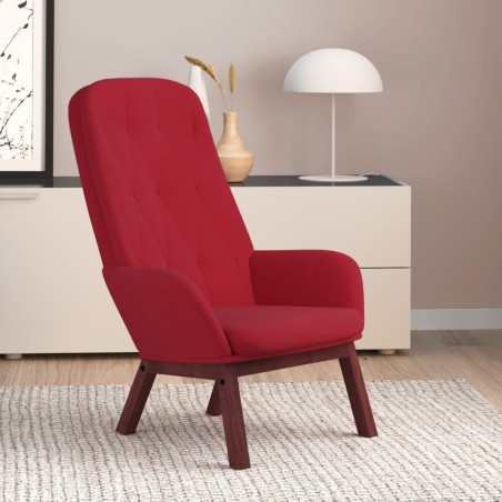 vidaXL Relaxsessel Weinrot Samt