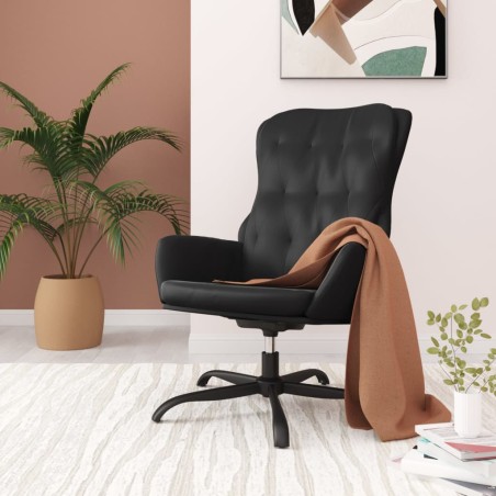 vidaXL Relaxsessel Schwarz Kunstleder