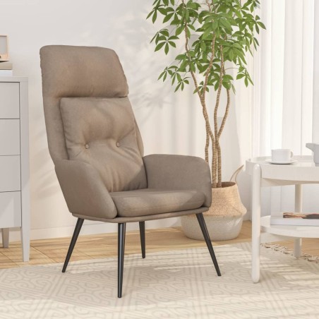 vidaXL Relaxsessel Taupe Wildleder-Optik