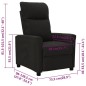 vidaXL Relaxsessel Schwarz Stoff vidaXL Relaxsessel Schwarz Stoff