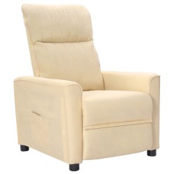 vidaXL Relaxsessel Creme Stoff