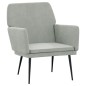 vidaXL Sessel Hellgrau 62x79x79 cm Samt vidaXL Sessel Hellgrau 62x79x79 cm Samt