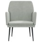 vidaXL Sessel Hellgrau 62x79x79 cm Samt vidaXL Sessel Hellgrau 62x79x79 cm Samt