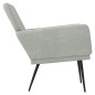 vidaXL Sessel Hellgrau 62x79x79 cm Samt vidaXL Sessel Hellgrau 62x79x79 cm Samt