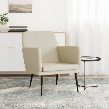 vidaXL Sessel Creme 61x78x80 cm Kunstleder