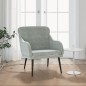 vidaXL Sessel Hellgrau 63x76x80 cm Samt vidaXL Sessel Hellgrau 63x76x80 cm Samt
