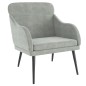vidaXL Sessel Hellgrau 63x76x80 cm Samt vidaXL Sessel Hellgrau 63x76x80 cm Samt
