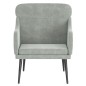vidaXL Sessel Hellgrau 63x76x80 cm Samt vidaXL Sessel Hellgrau 63x76x80 cm Samt