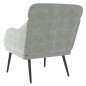 vidaXL Sessel Hellgrau 63x76x80 cm Samt vidaXL Sessel Hellgrau 63x76x80 cm Samt