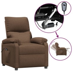 vidaXL Relaxsessel Elektrisch Braun Stoff