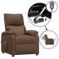 vidaXL Relaxsessel Elektrisch Braun Stoff vidaXL Relaxsessel Elektrisch Braun Stoff