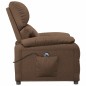 vidaXL Relaxsessel Elektrisch Braun Stoff vidaXL Relaxsessel Elektrisch Braun Stoff