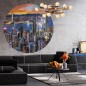 WallArt Fototapete Skyline by Night Rund 142,5 cm WallArt Fototapete Skyline by Night Rund 142,5 cm