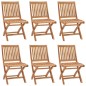 vidaXL Klappbare Gartenstühle mit Kissen 6 Stk. Massivholz Teak vidaXL Klappbare Gartenstühle mit Kissen 6 Stk. Massivholz Teak