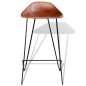 vidaXL Barhocker 6 Stk. Braun Echtleder vidaXL Barhocker 6 Stk. Braun Echtleder