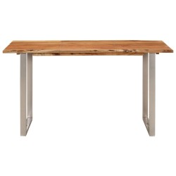 vidaXL Esstisch 140x70x76 cm Massivholz Akazie