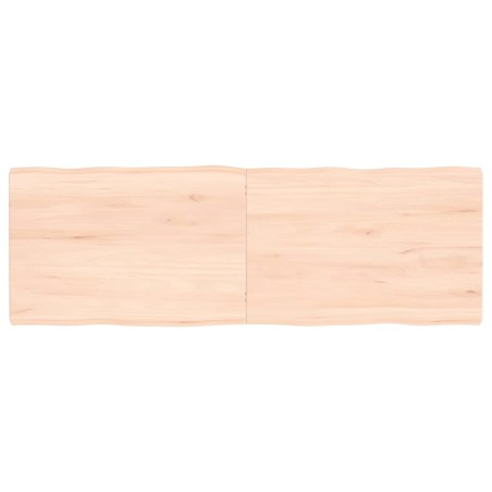 vidaXL Tischplatte 120x40x4 cm Massivholz Eiche Unbehandelt Baumkante