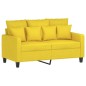 vidaXL 2-Sitzer-Sofa Hellgelb 120 cm Stoff vidaXL 2-Sitzer-Sofa Hellgelb 120 cm Stoff
