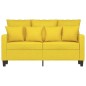vidaXL 2-Sitzer-Sofa Hellgelb 120 cm Stoff vidaXL 2-Sitzer-Sofa Hellgelb 120 cm Stoff