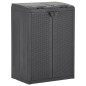 vidaXL Mülleimer mit 2 Türen Schwarz 65x45x88 cm PP vidaXL Mülleimer mit 2 Türen Schwarz 65x45x88 cm PP