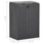 vidaXL Mülleimer mit 2 Türen Schwarz 65x45x88 cm PP vidaXL Mülleimer mit 2 Türen Schwarz 65x45x88 cm PP