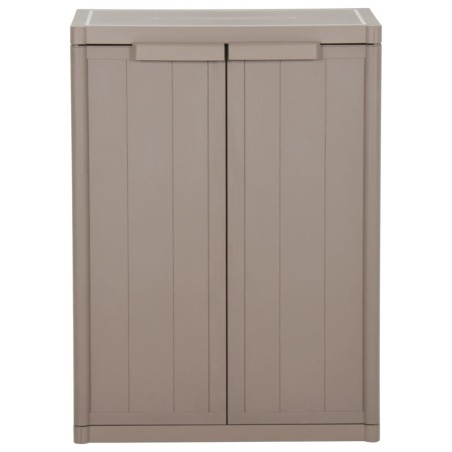 vidaXL Gartenschrank Braun 65x45x88 cm PP Holz-Optik