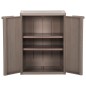 vidaXL Gartenschrank Braun 65x45x88 cm PP Holz-Optik vidaXL Gartenschrank Braun 65x45x88 cm PP Holz-Optik