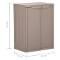 vidaXL Gartenschrank Braun 65x45x88 cm PP Holz-Optik vidaXL Gartenschrank Braun 65x45x88 cm PP Holz-Optik