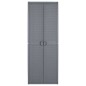 vidaXL Gartenschrank Grau 65x45x172 cm PP Rattan vidaXL Gartenschrank Grau 65x45x172 cm PP Rattan