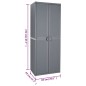 vidaXL Gartenschrank Grau 65x45x172 cm PP Rattan vidaXL Gartenschrank Grau 65x45x172 cm PP Rattan