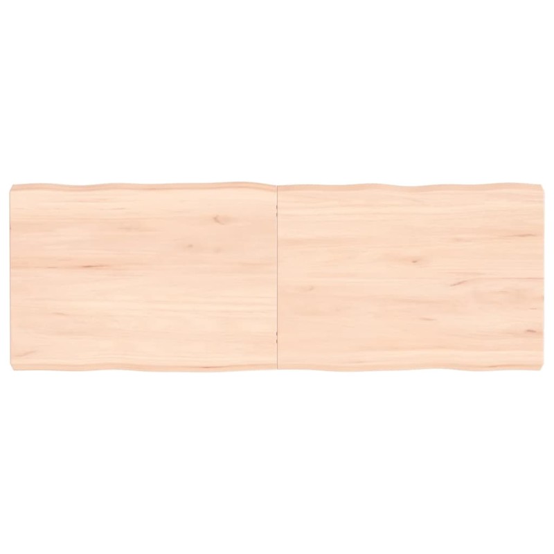 vidaXL Tischplatte 140x50x6 cm Massivholz Eiche Unbehandelt Baumkante vidaXL Tischplatte 140x50x6 cm Massivholz Eiche Unbehandelt Baumkante