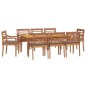vidaXL 9-tlg. Garten-Essgruppe mit Kissen Massivholz Teak vidaXL 9-tlg. Garten-Essgruppe mit Kissen Massivholz Teak