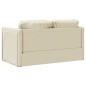 vidaXL Bodensofa mit Schlaffunktion Creme 112x174x55 cm Kunstleder vidaXL Bodensofa mit Schlaffunktion Creme 112x174x55 cm Kunstleder
