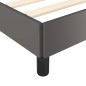 vidaXL Bettgestell mit Kopfteil Grau 100x200 cm Kunstleder vidaXL Bettgestell mit Kopfteil Grau 100x200 cm Kunstleder