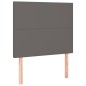 vidaXL Boxspringbett mit Matratze Grau 100x200 cm Kunstleder vidaXL Boxspringbett mit Matratze Grau 100x200 cm Kunstleder
