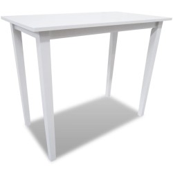 vidaXL Stehtisch und 4 Barhocker Holz Weiß