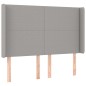 vidaXL Boxspringbett mit Matratze & LED Hellgrau 140x200 cm Stoff vidaXL Boxspringbett mit Matratze & LED Hellgrau 140x200 cm Stoff