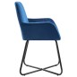 vidaXL Esszimmerstühle 4 Stk. Blau Samt vidaXL Esszimmerstühle 4 Stk. Blau Samt