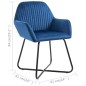 vidaXL Esszimmerstühle 4 Stk. Blau Samt vidaXL Esszimmerstühle 4 Stk. Blau Samt