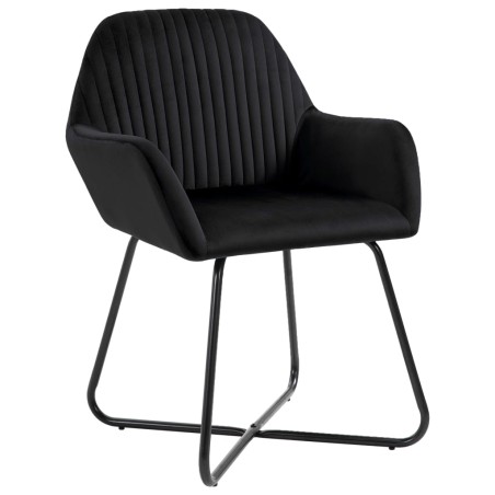 vidaXL Esszimmerstühle 4 Stk. Schwarz Samt