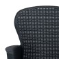vidaXL 3-tlg. Bistro-Set Kunststoff Rattan Anthrazit vidaXL 3-tlg. Bistro-Set Kunststoff Rattan Anthrazit