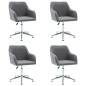 vidaXL Esszimmerstühle Drehbar 4 Stk. Hellgrau Stoff vidaXL Esszimmerstühle Drehbar 4 Stk. Hellgrau Stoff