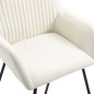 vidaXL Esszimmerstühle 4 Stk. Creme Stoff vidaXL Esszimmerstühle 4 Stk. Creme Stoff