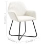 vidaXL Esszimmerstühle 4 Stk. Creme Stoff vidaXL Esszimmerstühle 4 Stk. Creme Stoff