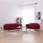 vidaXL 2-tlg. Sofagarnitur Stoff Weinrot vidaXL 2-tlg. Sofagarnitur Stoff Weinrot